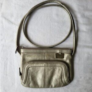 Leather Metallic Tignanello Crossbody Bag